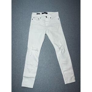 Hollister Epic Flex Super Skinny Jeans 28x30 White Ripped Distressed‎ Stretch